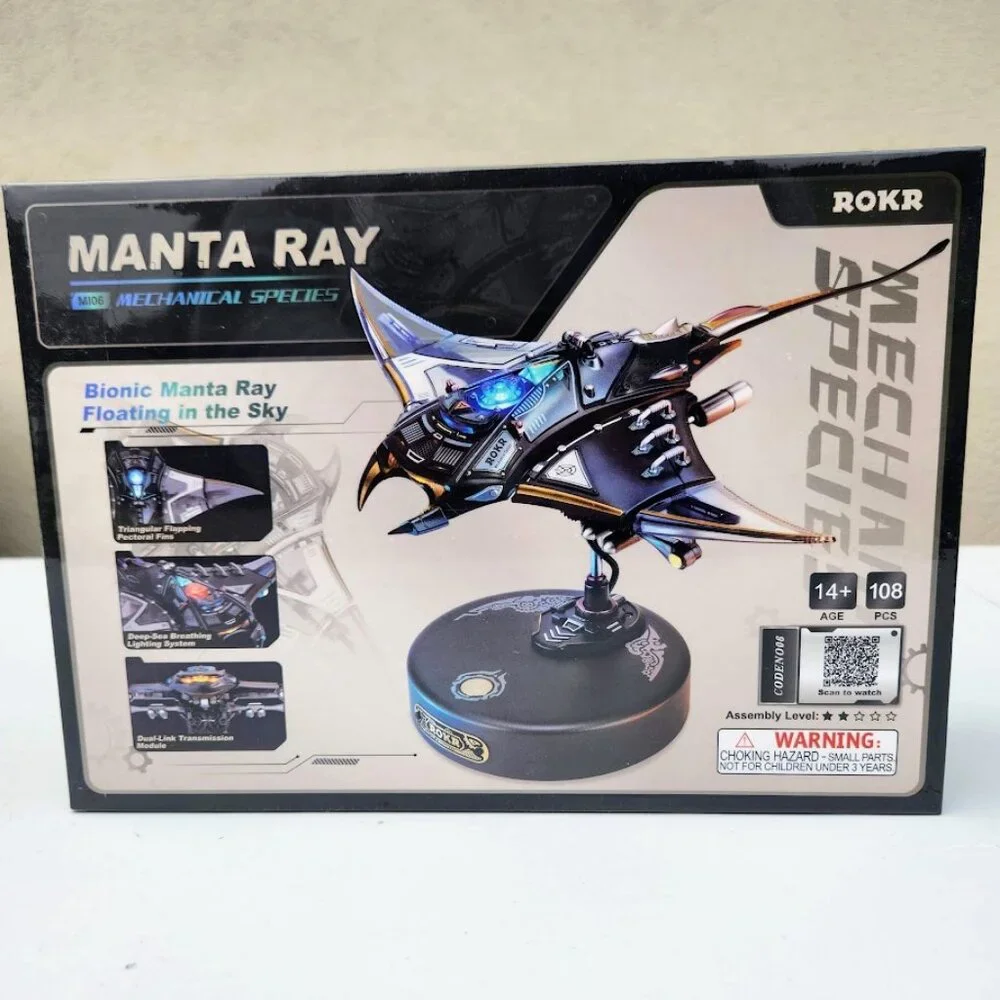 NEW ROKR 3D Metal Model Manta Ray Electric Mechanical Building Model Teens Toy P